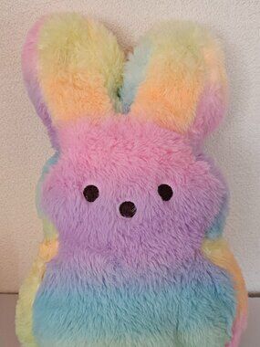 Peeps Reversible Bunny Rabbit Rainbow / Yellow Plush 2022 Stuffed Animal 12"